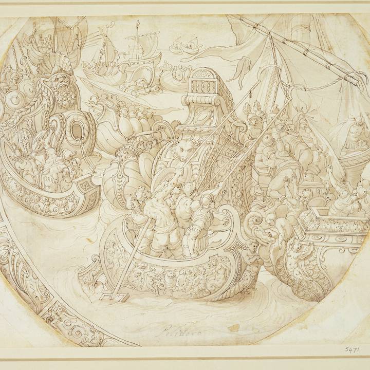 An image of a naval battle