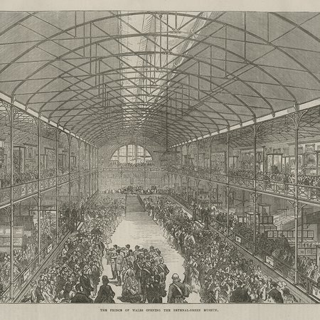 The Prince of Wales opening the Bethnal Green exhibition in the Illustrated London News