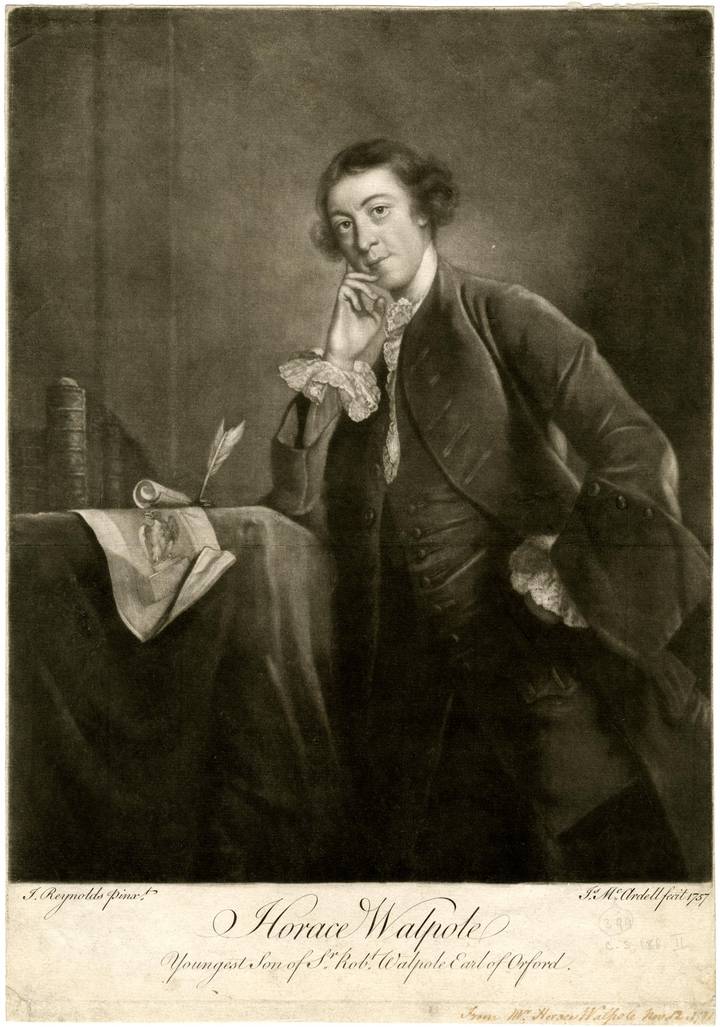 James McArdell, after Joshua Reynolds, Horace Walpole, 1757. British Museum (1950,0520.324). © The Trustees of the British Museum.