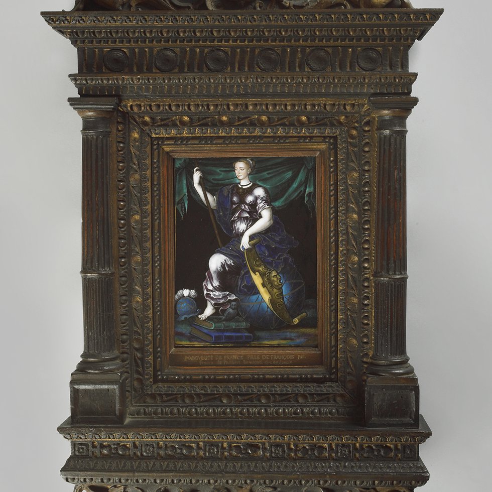 C589 framed, Marguerite de France as Minerva, Jean de Court