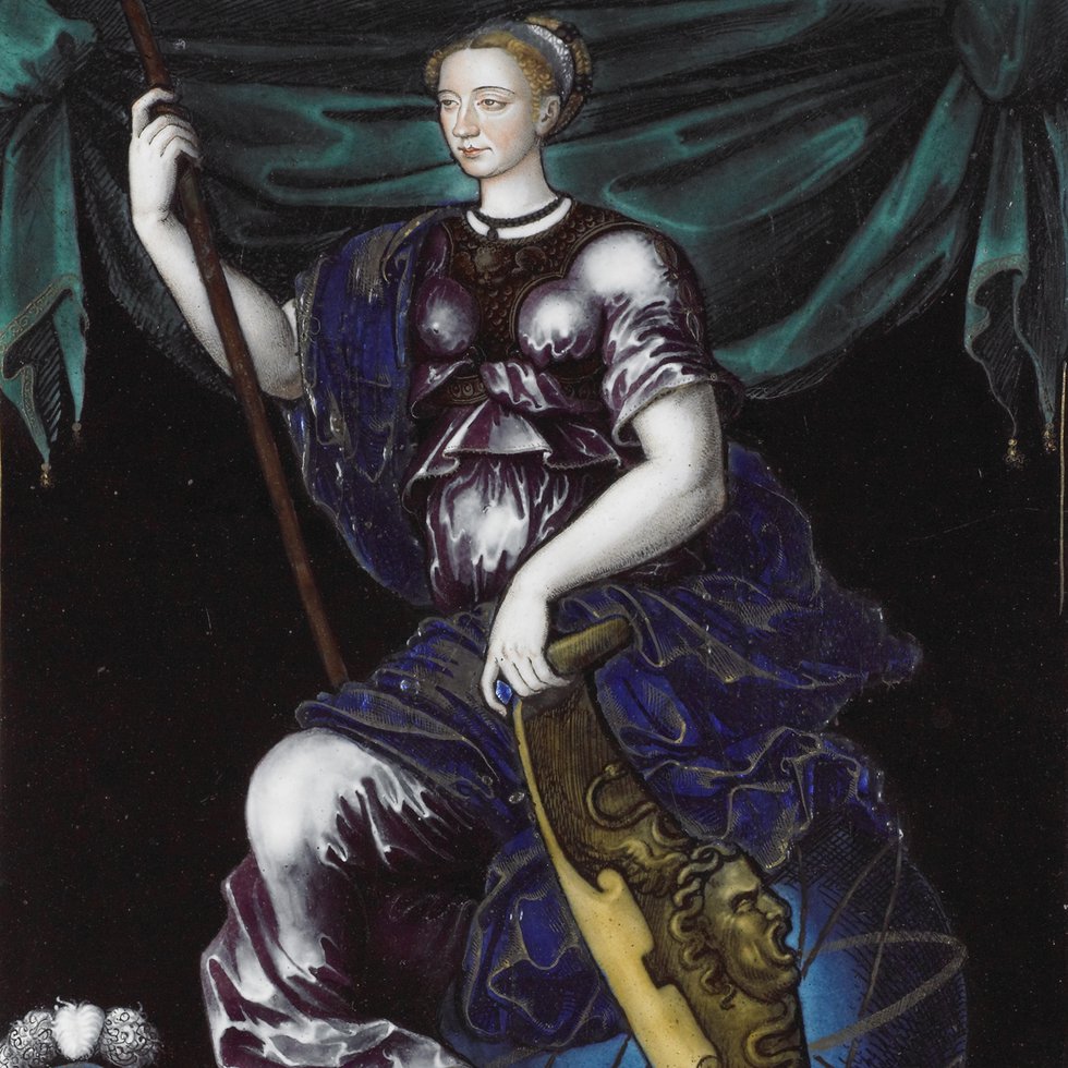 C589, Marguerite de France as Minerva, Jean de Court