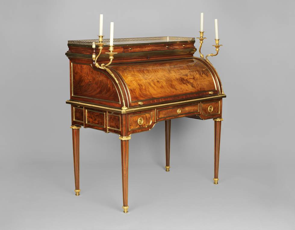 Photograph of an eighteenth-century cylinder desk