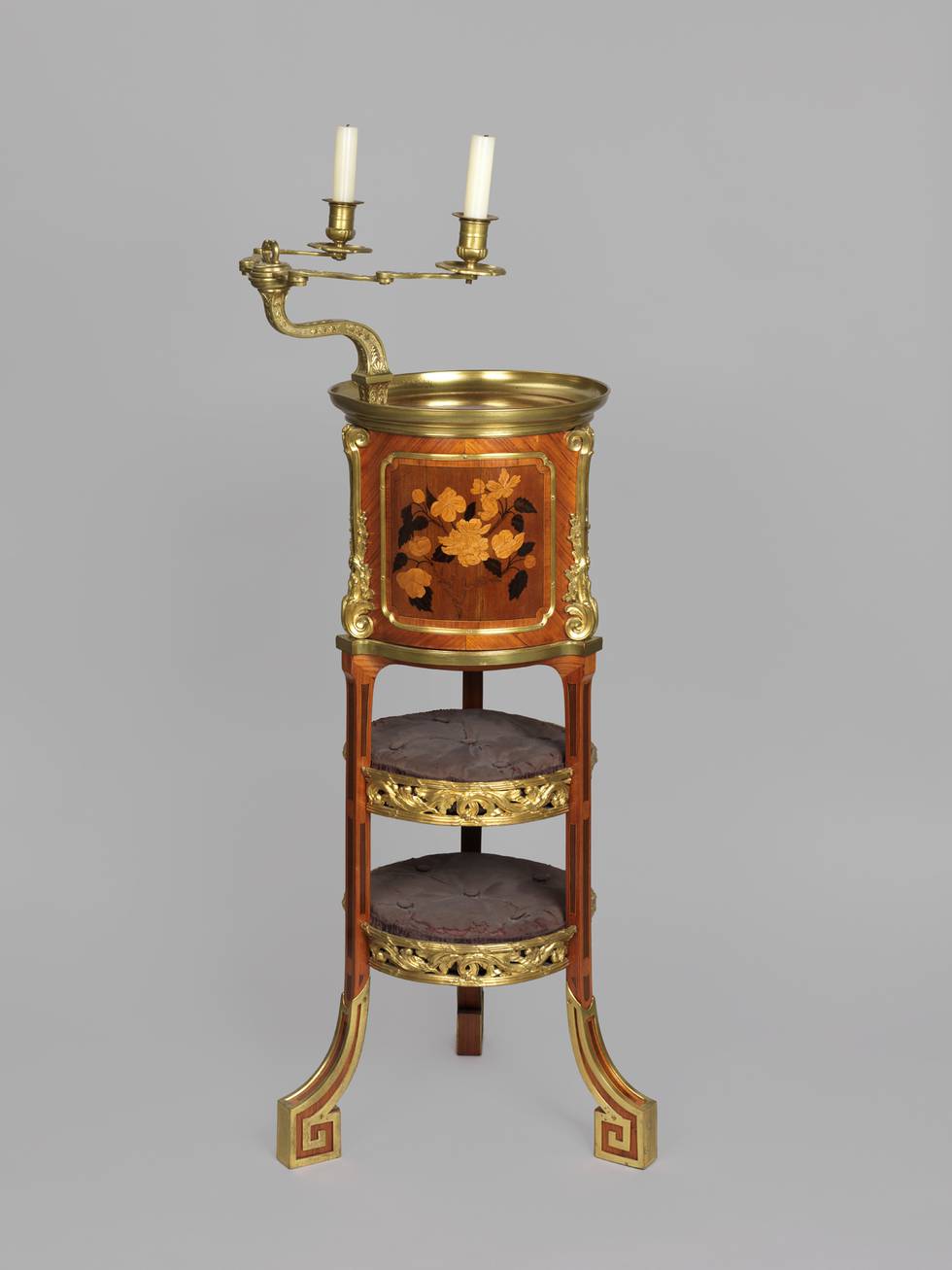 Photograph of an eighteenth-century work-table with candelabra