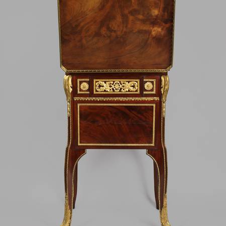 Photograph of the back of an eighteenth-century toilet and writing-table