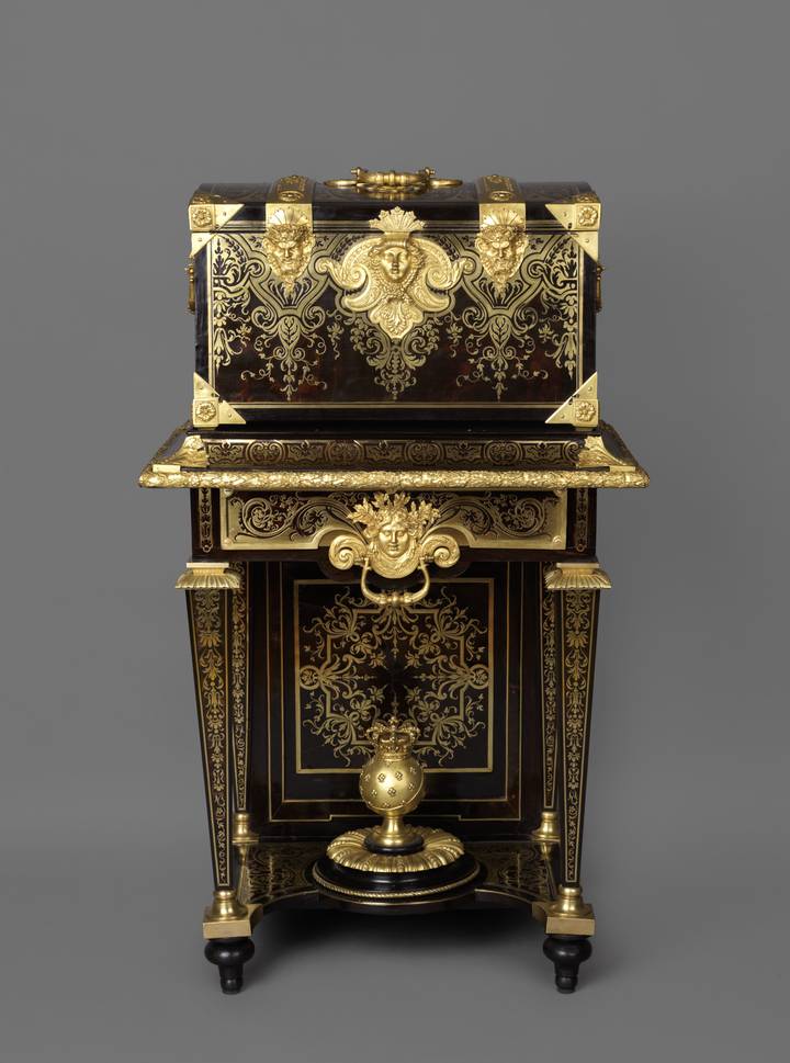 Detail, Workshop of André-Charles Boulle, Coffer on a Stand, about 1760 (F411).