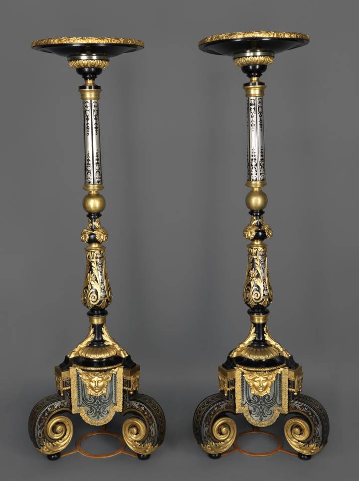 Attributed to André-Charles Boulle, Candlestand, about 1700-10 (F417-18).