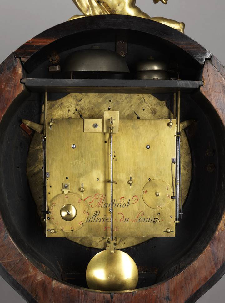 Detail, Attributed to André-Charles Boulle, Mantel Clock, about 1726 (F41).