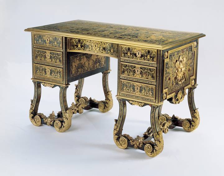Attributed to André-Charles Boulle, Knee-Hole Writing Table, about 1710 (F57).