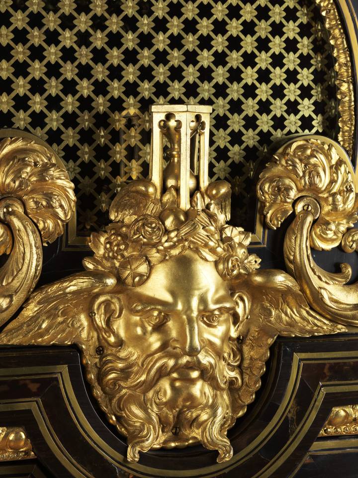 Detail, André-Charles Boulle, Wardrobe with Central Clock Case, 1715 (F429).