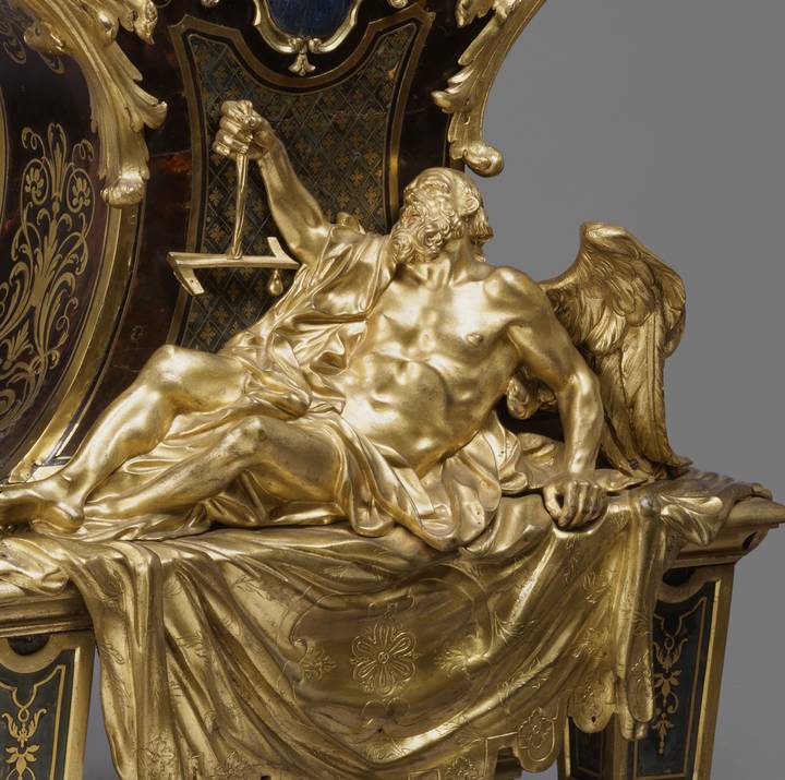 Gilt-bronze mount of Father Time. Pedestal clock (F43 and F52).