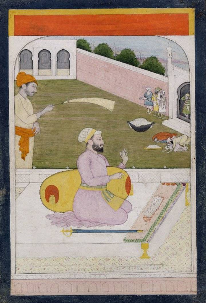 Family workshop of Nainsukh of Guler, Guru Arjan expounding on the Adi Granth, about 1790 © Toor Collection.