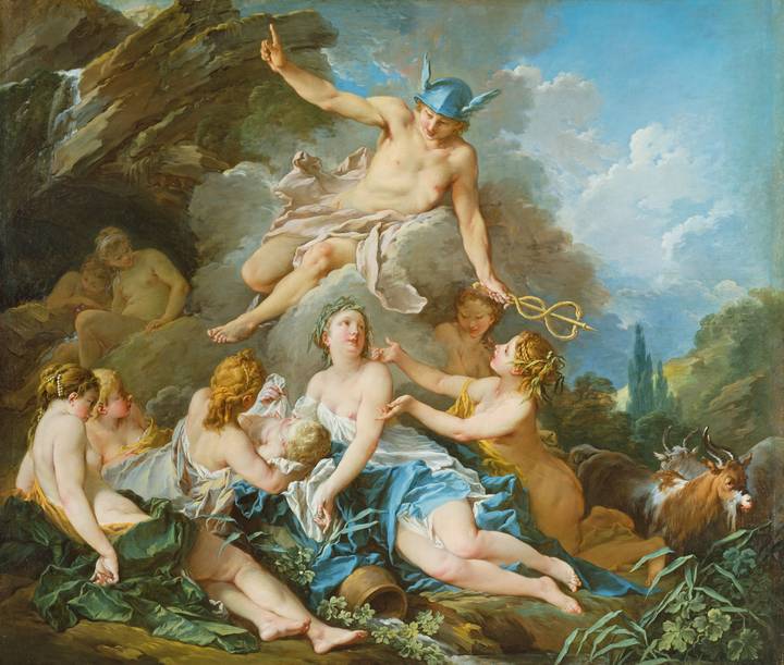 François Boucher, Mercury Confiding the infant Bacchus to the Nymphs, 1743 (P487).