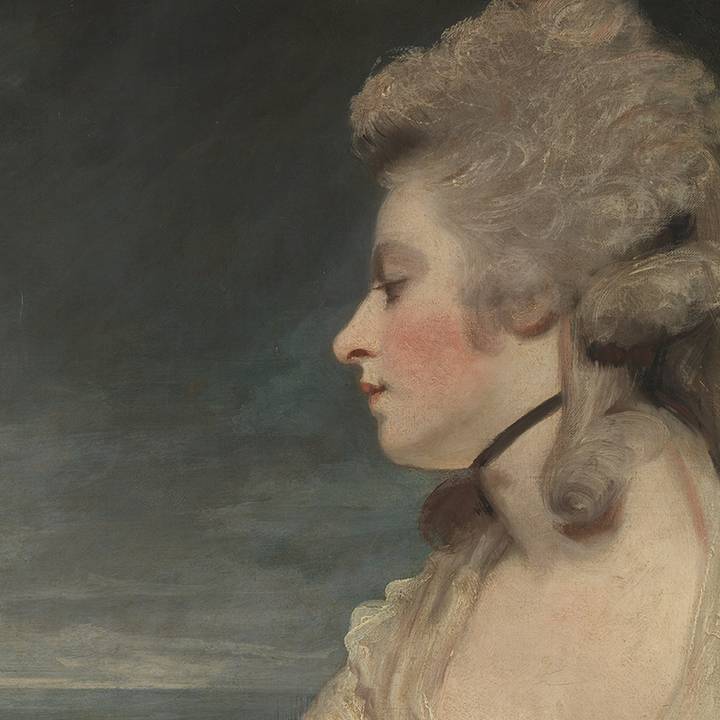 A portrait of a girl reading