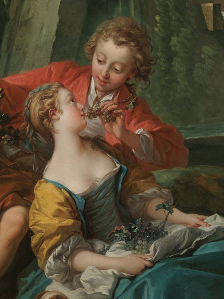 Francois Boucher, Pastoral with a Couple near a Fountain, 1749 (P482).