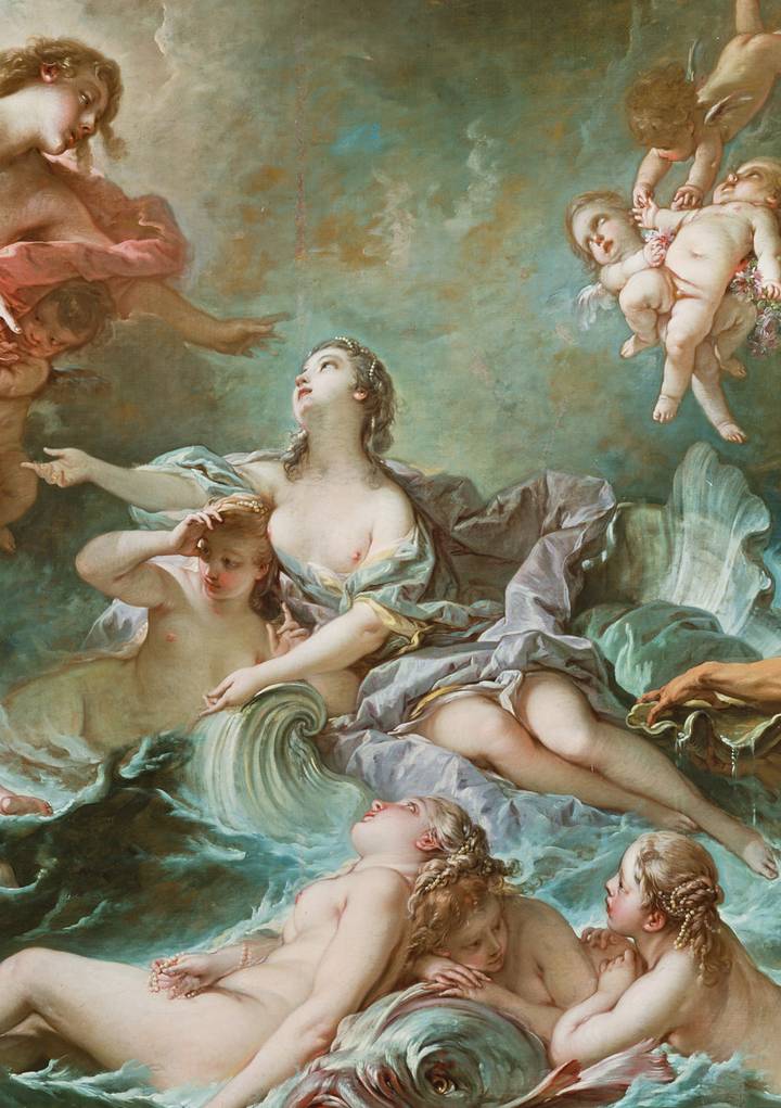 Detail of Thetis, François Boucher, The Setting of the Sun, 1753 (P486)