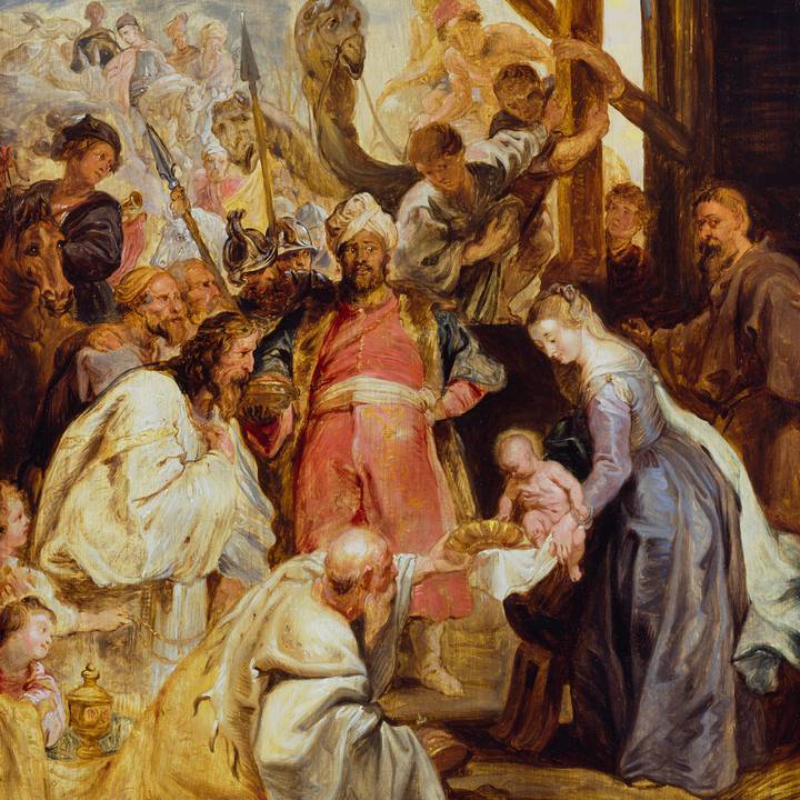 A painting of the Adoration of the Magi