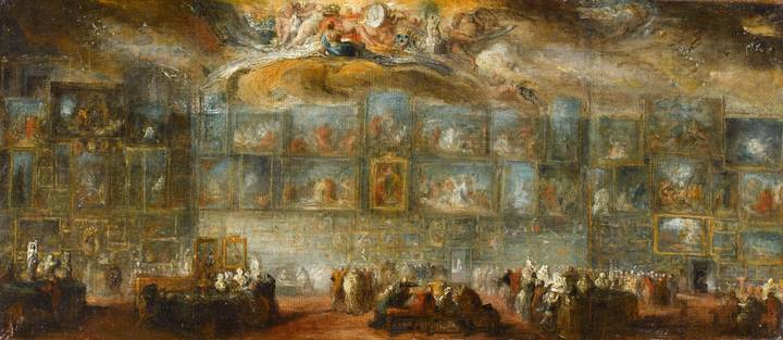 Gabriel de Saint-Aubin, View of the Salon du Louvre in 1779 (Vue du Salon du Louvre en 1779), 1779. Musée du Louvre (RF 1993 9). Photo © RMN-Grand Palais (musée du Louvre) / Stéphane Maréchalle.