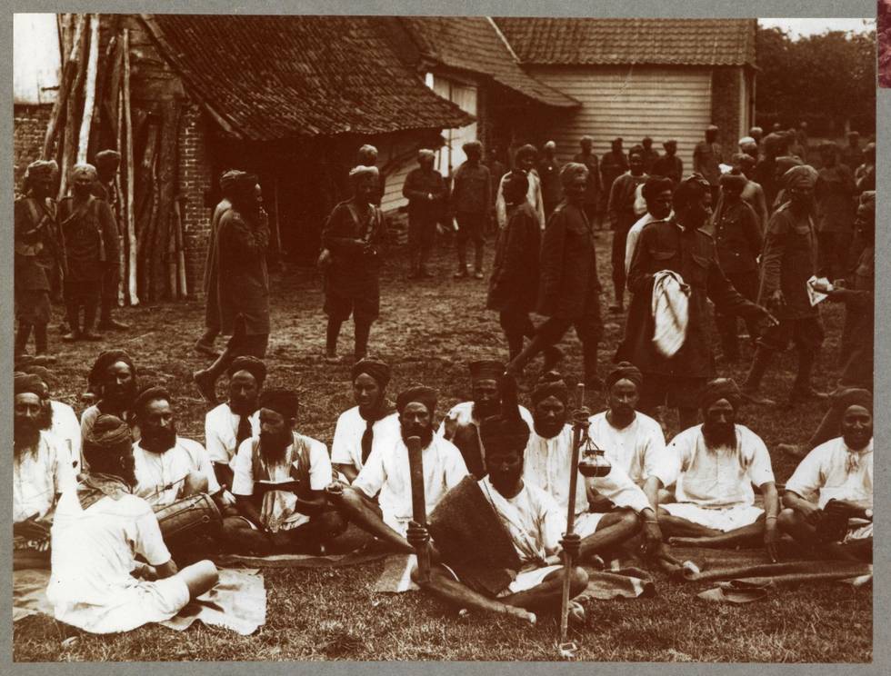 Sikhs at their billets in France