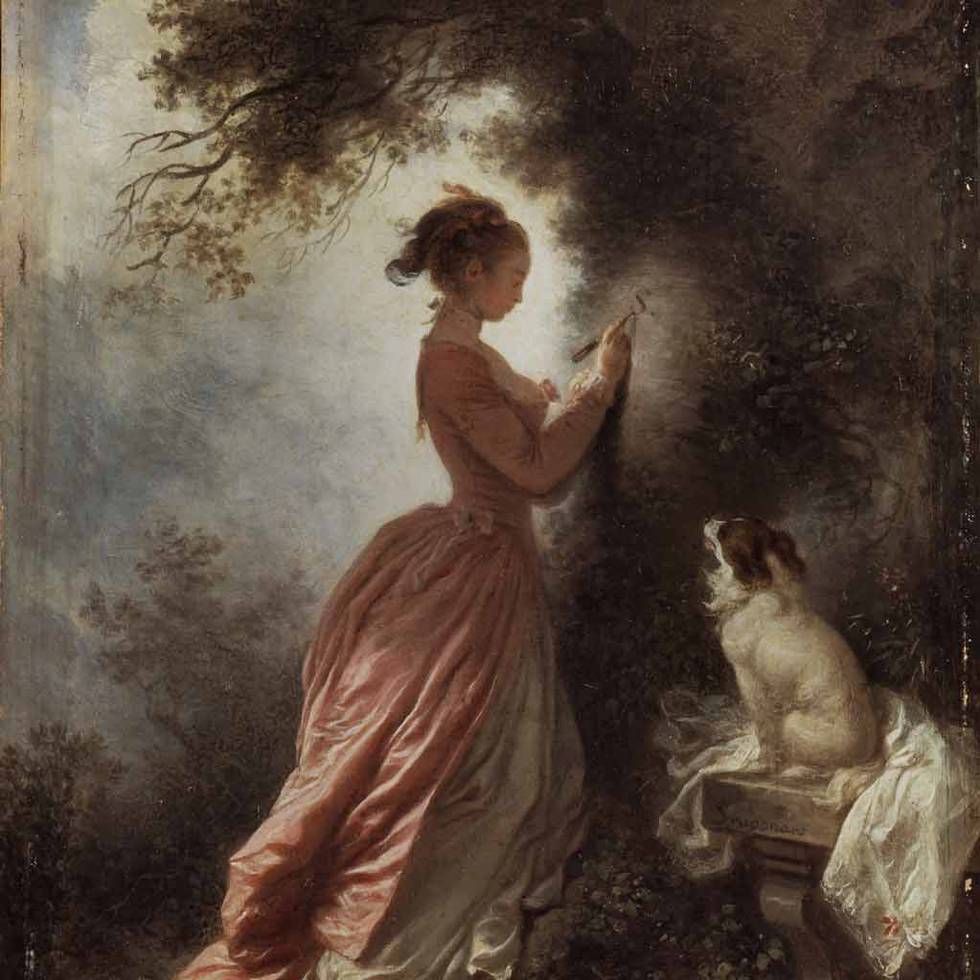 Jean-Honoré Fragonard (1732 - 1806), Le chiffre d'amour (The Souvenir), c.1775 - c.1780