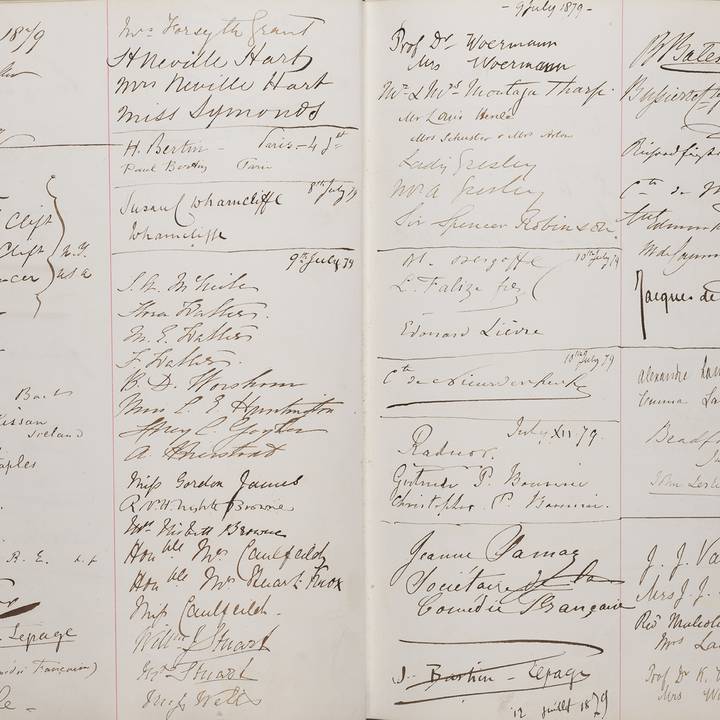 An image of a visitors' book
