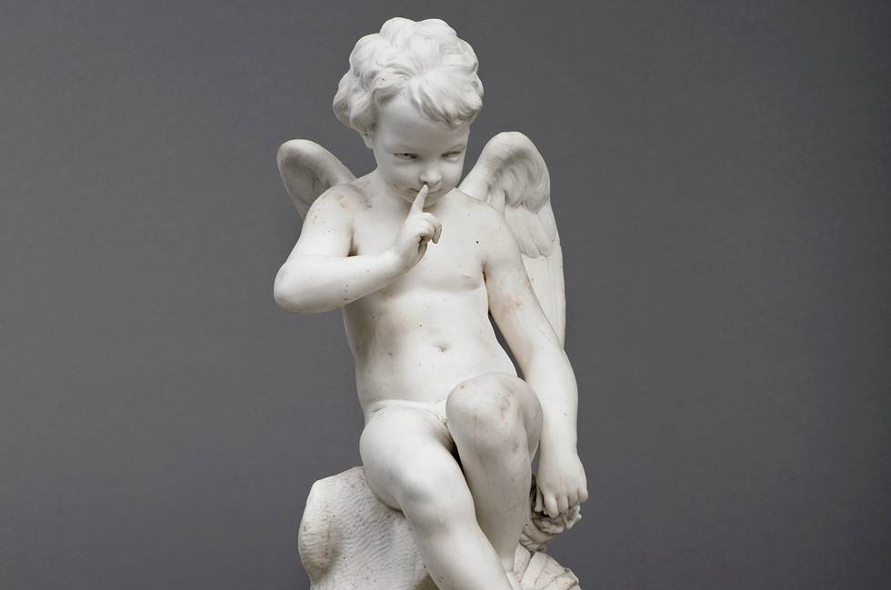 Treasure of the Month: Two biscuit porcelain sculptures: L’amour Falconet and its pendant