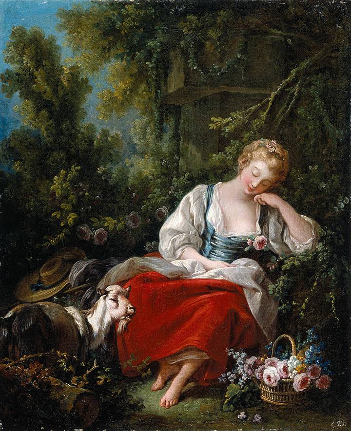François Boucher, La Rêveuse (Dreaming Shepherdess), c. 1760-1763. © Residenzgalerie Salzburg, Illustration Fotostudio Ulrich Ghezzi, Oberalm