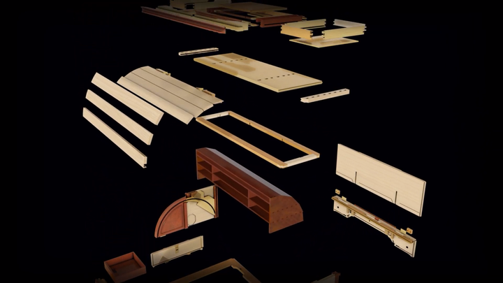 A detail of a digital model