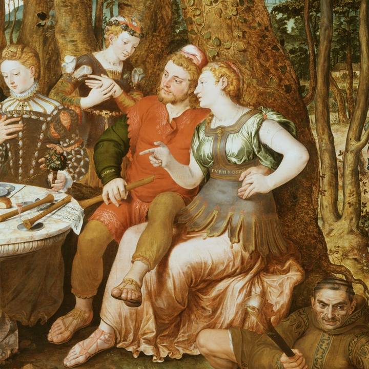 woman and group in theatre