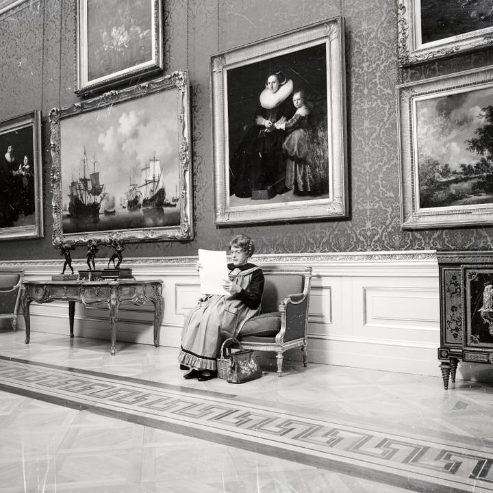 woman and group in theatre