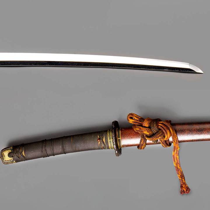 A detail of a sword